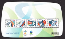 Qt. 2010 VANCOUVER WINTER OLYMPIC GAMES = Souvenir Sheet = Canada 2009 Sc# 2299 - Inverno2010: Vancouver