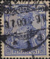 Allemagne Poste Obl Yv: 55 Mi:57 Germania Reichpost (Beau Cachet Rond) - Usati
