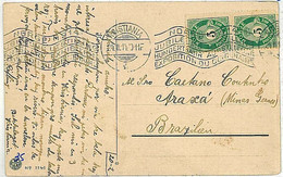 21341 - NORWAY - Postal History - POSTCARD To BRAZIL 1914 - Covers & Documents