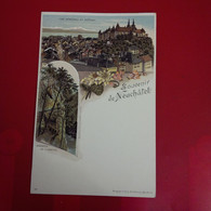 SOUVENIR DE NEUCHATEL LITHOGRAPHIE - Neuchâtel