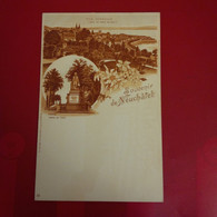 SOUVENIR DE NEUCHATEL LITHOGRAPHIE - Neuchâtel