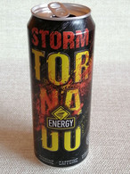 RUSSIA..   ENERGY DRINK   "TORNADO ENERGY STORM"   CAN..450ml. - Lattine