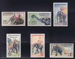 Laos - 1958 - Sc 41-47 - Elephants - MH - Elephants