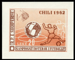 ALBANIA 1962 Mi BL 12 SOCCER FOOTBALL WORLD CUP CHILE MINT MINIATURE SHEET ** - 1962 – Chile