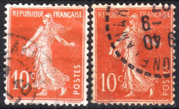 Semeuse - 1906 - 10c Rouge Brun- YT 135   - Variété - Usati