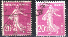 Semeuse - 1924 - 20c Lilas Rose- YT 190   - Variété - Used Stamps