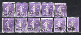 Semeuse - 1926 - 25c Sur 35c Violet Foncé  - YT 218  - Variété - Used Stamps