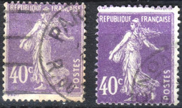 Semeuse - 1927 - 40c Violet - YT 236  - Variété - Oblitérés