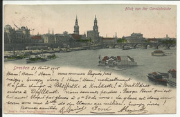 DRESDEN , Blick Von Der Carolabrücke , 1905 , Vorläuferkarte ; Carte Précurseur - Dresden