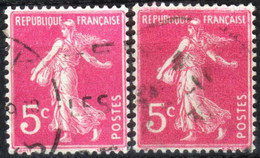 Semeuse - 1932 - 5C Rose - YT 278B  - Variété - Used Stamps