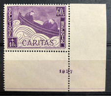 België, 1927, Nr 251, Met Bladboord En Jaartal, Postfris ** - Nuevos