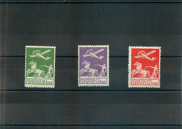 DANEMARK - POSTE AERIENNE - 1925 - TIMBRES; N°1, N°2, N°3 Neufs Avec Charnière - COTE SUP à 150 € - Poste Aérienne