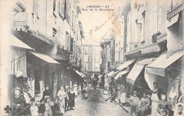Limoges - Rue De La Boucherie - Animé - Oblitéré En 1903 à Limoges - Baisse De Prix - Limoges