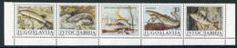 YUGOSLAVIA 1990 Freshwater Fish Strip MNH / **.  Michel 2405-08 - Neufs