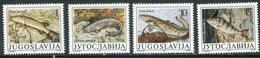 YUGOSLAVIA 1990 Freshwater Fish MNH / **.  Michel 2405-08 - Nuevos