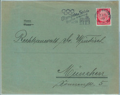 68260 - GERMANY - POSTAL HISTORY - SPECIAL POSTMARK On COVER - 8.6.1936, Olympic Games, Fürth - Sommer 1936: Berlin