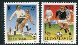 YUGOSLAVIA 1990 Football World Cup, Italy  MNH / **.  Michel 2412-13 - Unused Stamps