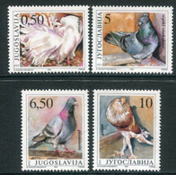 YUGOSLAVIA 1990 Pigeons  MNH / **.  2425-28 - Nuevos