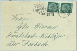 68262 - GERMANY - POSTAL HISTORY - SPECIAL POSTMARK On COVER - 7.5.1936, Olympic Games, Karlsruhe - Sommer 1936: Berlin