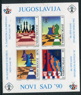 YUGOSLAVIA 1990 Novi Sad Chess Olympiad Block MNH / **.  Michel Block 39 - Nuevos