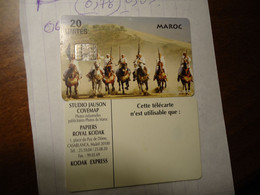 MOROCCO USED CARDS   HORSES  SOLDIER UNIT 20 - Morocco