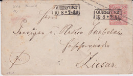 Preußen Nv Ra2 Querfurt Ganzsache NDP U 1 A N Ziesar Ca 1868 - Entiers Postaux