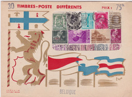 FRANCE - POCHETTE DE TIMBRES DEBUT DES ANNEES 60 - TIMBRES NON VERIFIES PLUTOT POUR LA JOLIE PRESENTATION - Storia Postale