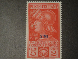 ITALIE   COLONIE  SIMI  1930  FERRUCCI  Neuf SG - Aegean (Simi)