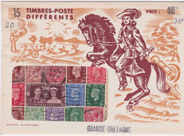 FRANCE - POCHETTE DE TIMBRES DEBUT DES ANNEES 60 - TIMBRES NON VERIFIES PLUTOT POUR LA JOLIE PRESENTATION - Storia Postale