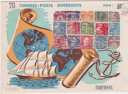 FRANCE - POCHETTE DE TIMBRES DEBUT DES ANNEES 60 - TIMBRES NON VERIFIES PLUTOT POUR LA JOLIE PRESENTATION - Brieven En Documenten