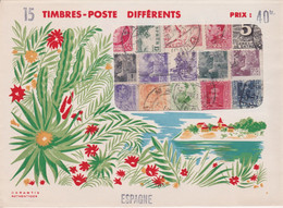 FRANCE - POCHETTE DE TIMBRES DEBUT DES ANNEES 60 - TIMBRES NON VERIFIES PLUTOT POUR LA JOLIE PRESENTATION - Storia Postale