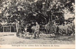 Cpa Soldats Allemands, Heldengrad Bei Der Schonen Eiche Bei Markirch - War 1914-18