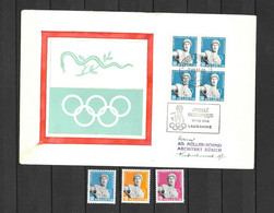 Olympic Games 1948 , Zwitserland  - Zegels + Briefomslag - Summer 1948: London