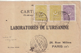 TURQUIE : CP . " NISOE " . POUR LA FRANCE . 1925 . - Lettres & Documents
