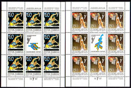 YUGOSLAVIA 1987 Universiade Student Games Sheetlets MNH / **.  Michel 2230-33 - Blocchi & Foglietti