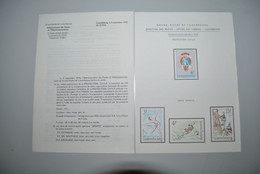Luxembourg 1975/76 Feuillets Postes Reproductions Pliure Frais De Port Belgique 2 € Europe 5 € - Andere & Zonder Classificatie