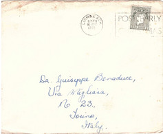 1958 LETTERA PER ITALIA - Storia Postale