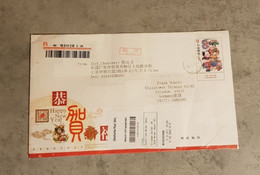 CHINA REGISTERED LETTER CIRCULED SEND TO GERMANY - Cartas & Documentos