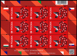 Poland 2021 Fi 5125 Mi 5275 30th Anniversary Of The Establishment Of The Visegrad Group - Unused Stamps