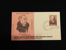 Belgique 1956  1er Jour Edouard Anseele - Postdokumente