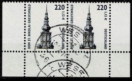Bund 20 1,Michel# 2157 O St. Nikolai Cathedral, Greifswald Waagerechtes Paar - Oblitérés