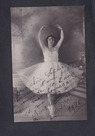Delcampe - Carte Photo Well Nice Cabourg Danse Tutu Pointes Danseuse Georgette Narbero Dédicace à Sophie Wiegand Strasbourg - Tanz