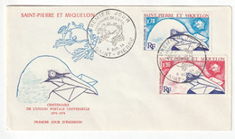 ZSpmFDC434+35 - ST PIERRE ET MIQUELON 1974 - ENVELOPPE  FDC : Union Postale Universelle  N° 434 + 435 (Scott) -- Oiseaux - Storia Postale