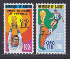 DJIBOUTI AERIENS N°   121 & 122 ** MNH Neufs Sans Charnière, TB (d0386) Coupe Du Monde De Football - 1978 - Djibouti (1977-...)