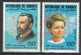 DJIBOUTI - N°594/5 ** (1984) Pierre Et Marie Curie - Dschibuti (1977-...)