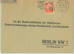 68271 - GERMANY - POSTAL HISTORY - SPECIAL POSTMARK On COVER - 29.5.1936, Olympic Games, Berlin Dv - Sommer 1936: Berlin