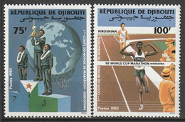 DJIBOUTI - N°614/5 ** (1985) Marathon - Dschibuti (1977-...)