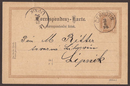 AUSTRIA / CZECH / MORAVIA. 1896. CERNOTIN. 2kr CARD TO LIPNIK. - Covers & Documents