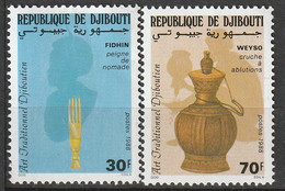 DJIBOUTI - N°639/40 ** (1988) Art Traditionnel - Dschibuti (1977-...)