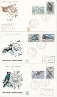 TAAF 1976 Definitives / Antarctic Animals 6v 3 FDC  Ca Alfred Faure Crozet(TAF163) - FDC